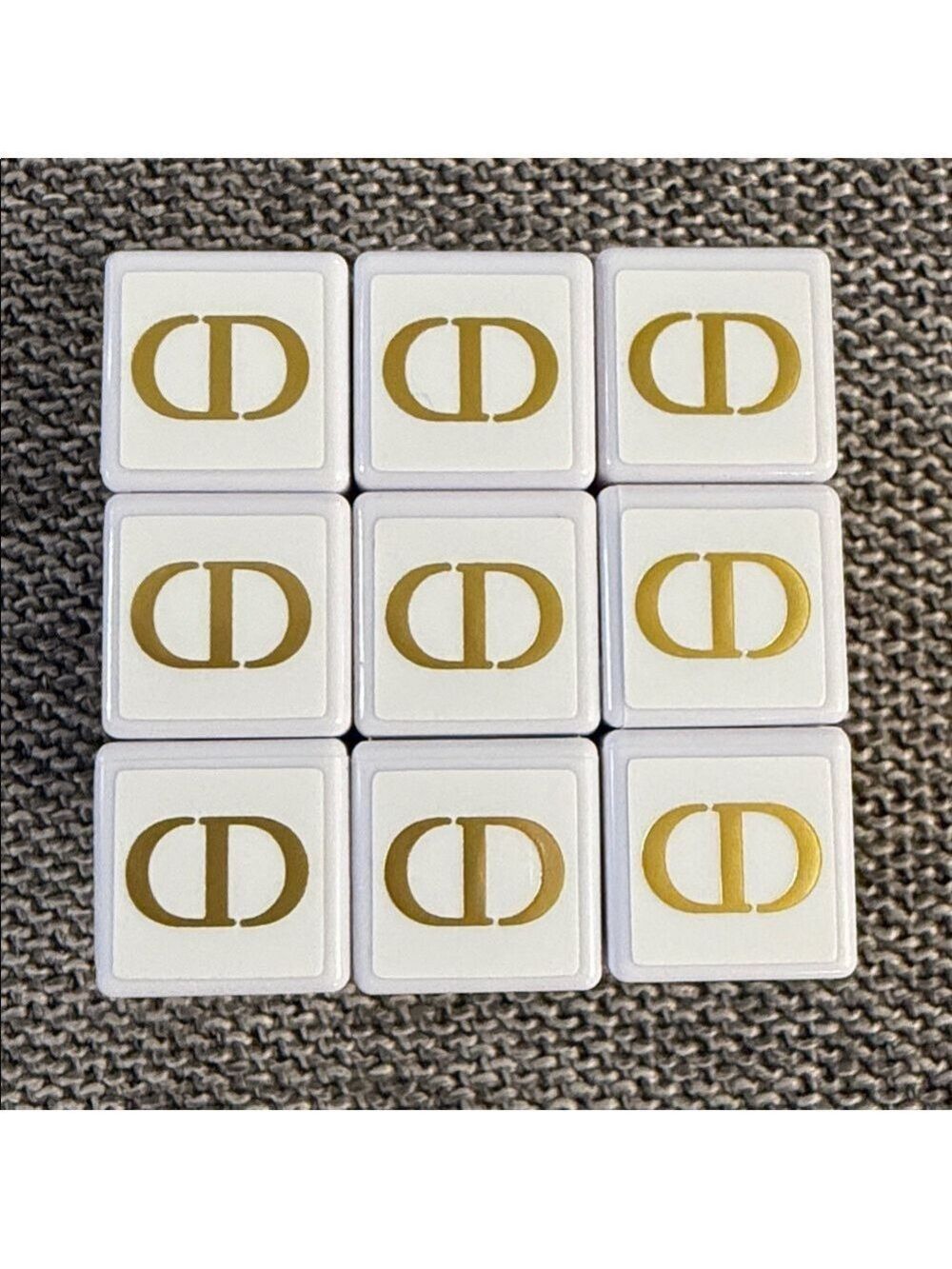 Dior White Rubik’s Cube Puzzle Plastic Gold Motifs New Authentic - Picture 11 of 17